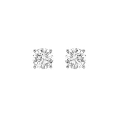 0.30ct 14K White Gold Round Diamond Solitaire Earrings
