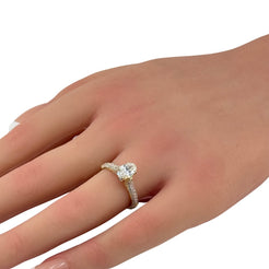 1.50ct 14K Yellow Gold Oval Diamond Engagement Ring-1