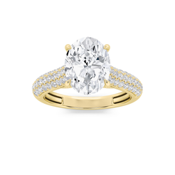 1.50ct 14K Yellow Gold Oval Diamond Engagement Ring