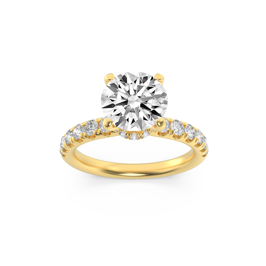 1.50ct 14K Yellow Gold Round Diamond Engagement Ring
