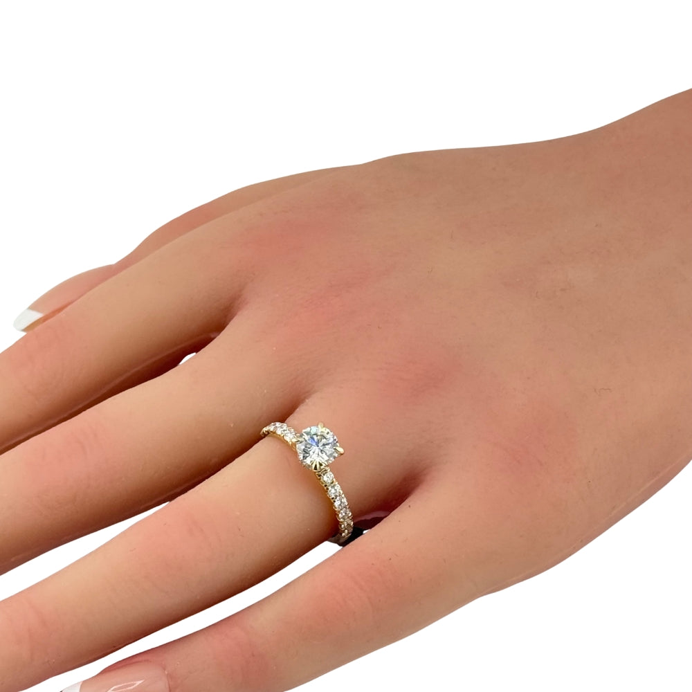 1.50ct 14K Yellow Gold Round Diamond Engagement Ring (IGI Certified)-1