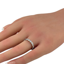 1.87ct 14KT White Gold Round Diamond Eternity Ring-1