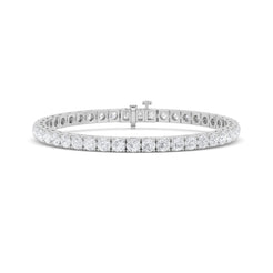 10.12ct 14K White Gold Round Diamond Tennis Bracelet 7" (IGI Certified)