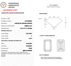 2.00ct 14K Yellow Gold Emerald Diamond Solitaire Earrings (IGI CERTIFIED)