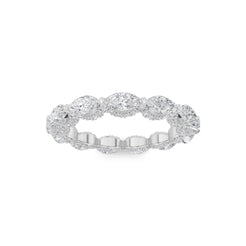 2.55ct 14K White Gold Eternity Band Marquise Diamond Ring