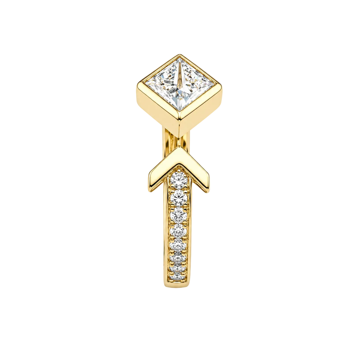 1.45ct 14K Yellow Gold Princess Point Diamond Ring (IGI Certified)