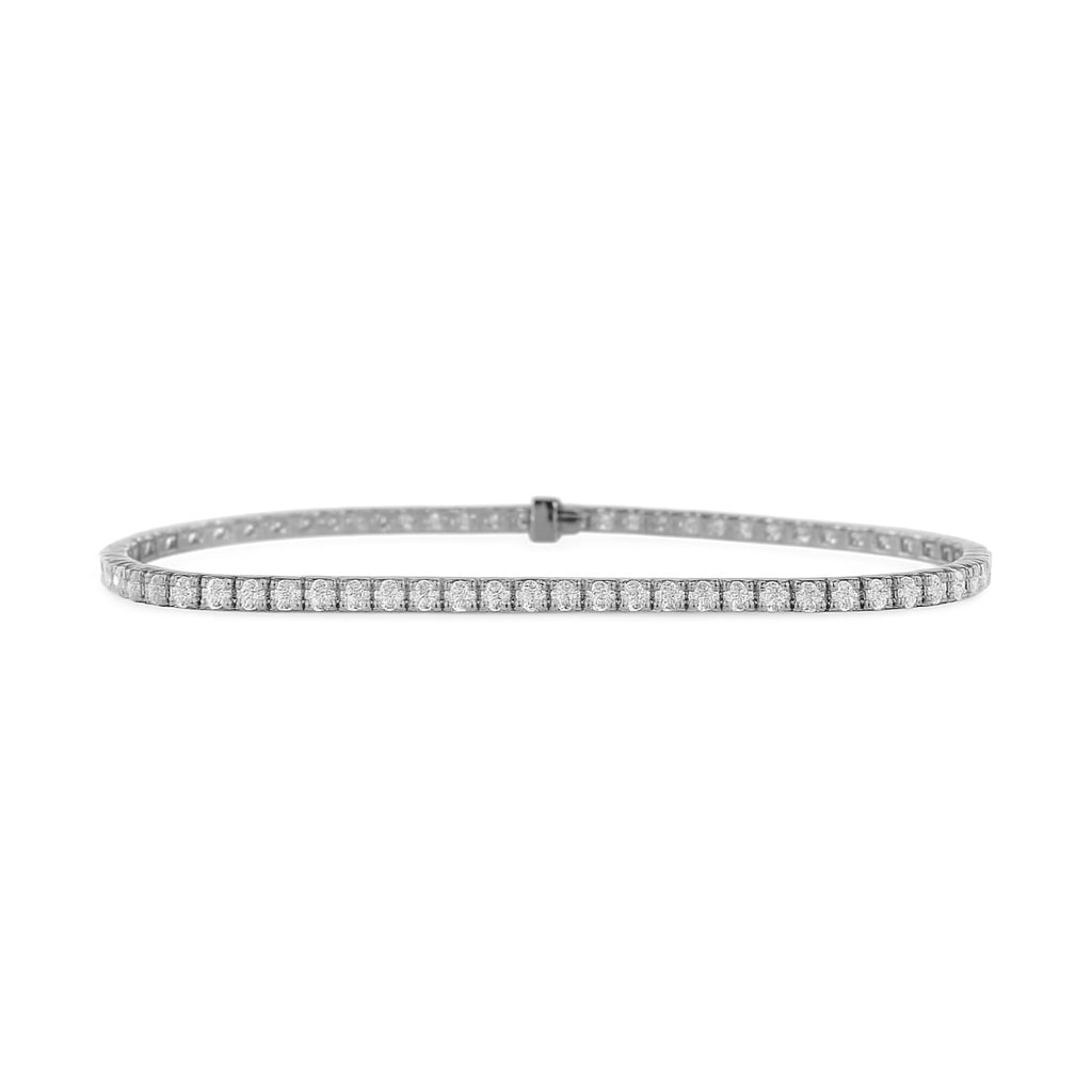 4.59ct 14KT White Gold Diamond Tennis Bracelet 7"
