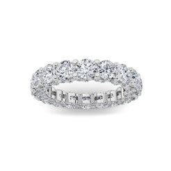 5.00ct 14K White Gold Eternity Band Round Diamond Ring