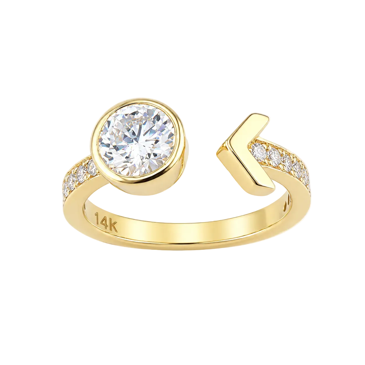 1.47ct 14K Yellow Gold Round Point Diamond Ring (IGI Certified)